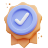 3d-rendering-of-cute-icon-illustration-badge-approved-certificate-png